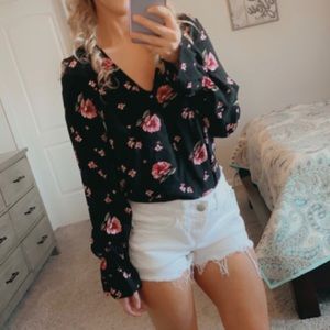 Floral print blouse